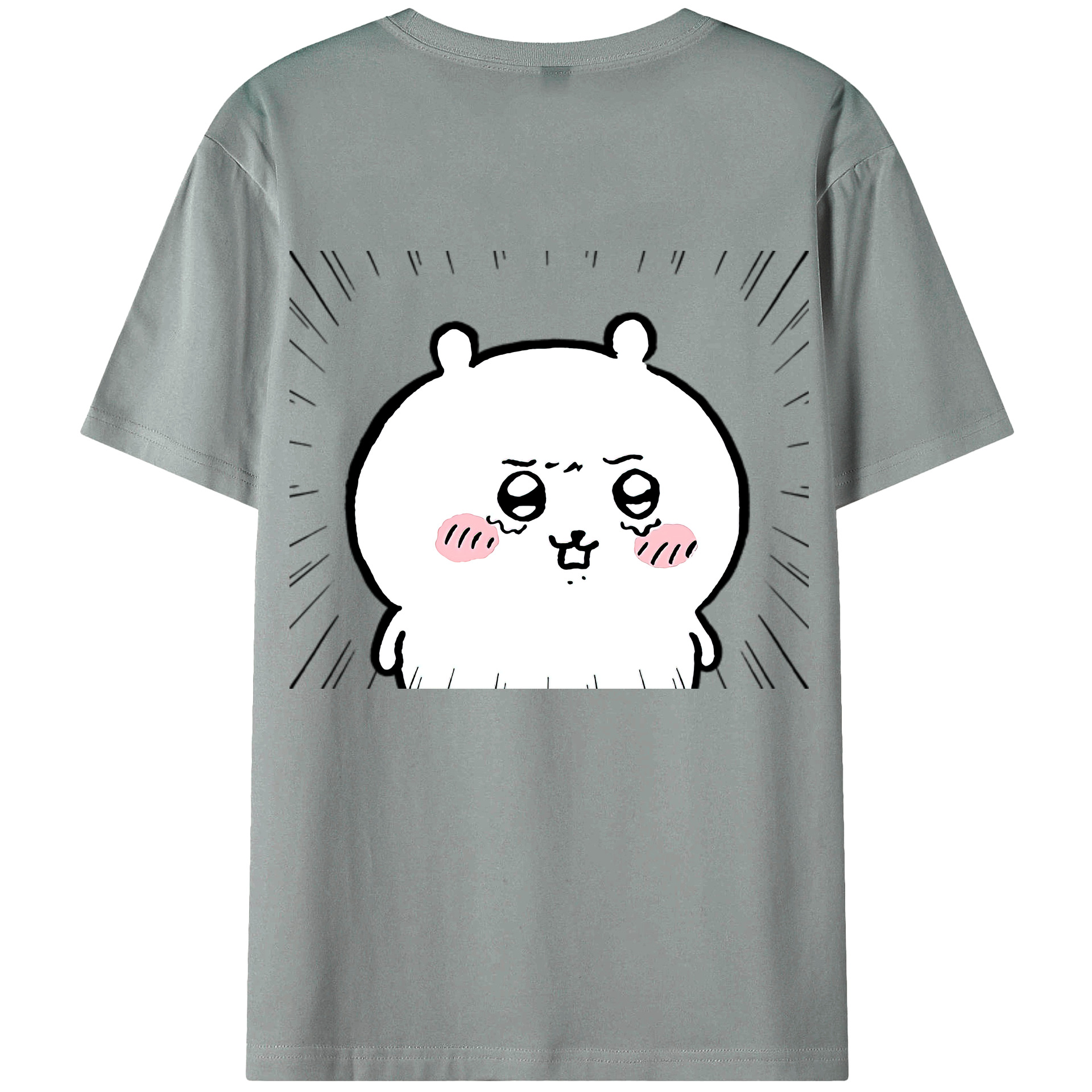 （画像用） ちいかわ ちいかわ Chii-kawa chiikawa 綿100％ メンズ半袖Tシャツ（バックプリント） 通気性